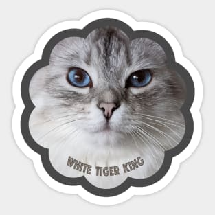 White Tiger King Sticker